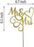 Gold Glitter Mr & Mrs Cake Topper - Wedding, Engagement, Anniversary Cake Decorations