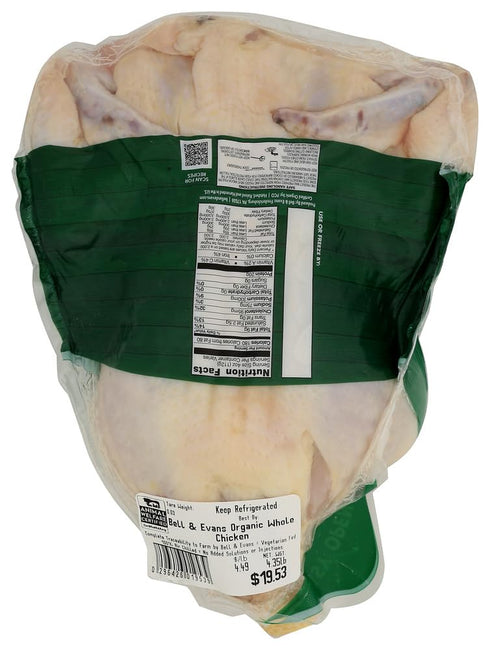 Bell & Evans 2 , Organic Chicken Whole Fryer Bagged Air Chilled Step