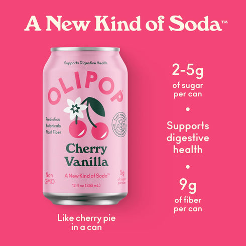 12 Oz Olipop, Tonic Sparkling Cherry Vanilla, Fl