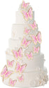 66 Pcs Butterfly Cupcake Toppers, Pink Gold Cake Topper Picks for Birthday Party Decor, Wedding, Baby Shower