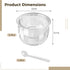 Toyosport 2 Pack Set Chilled Serving Bowls, Transparent Double Layer Plastic Ice Containers for Keeping Food Cold, Dip