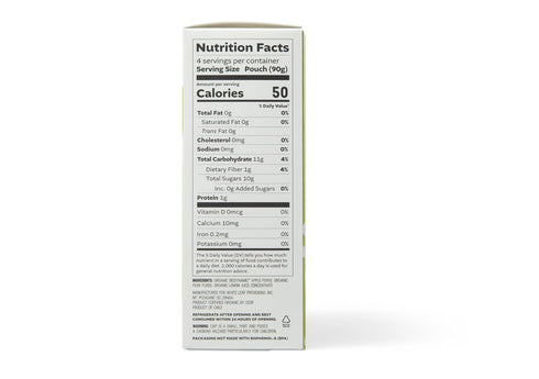 3.2oz (Pack 24) White Leaf Organic Pear Applesauce Regeneratively Farmed, No Added Sugar, Kosher, USDA, GMO & BPA free