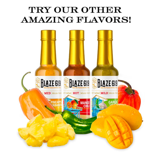 Blaze 619 (5 oz.) Mango Chili Hot Sauce - Medium Spicy Handmade All Natural Gluten Free Low Sodium