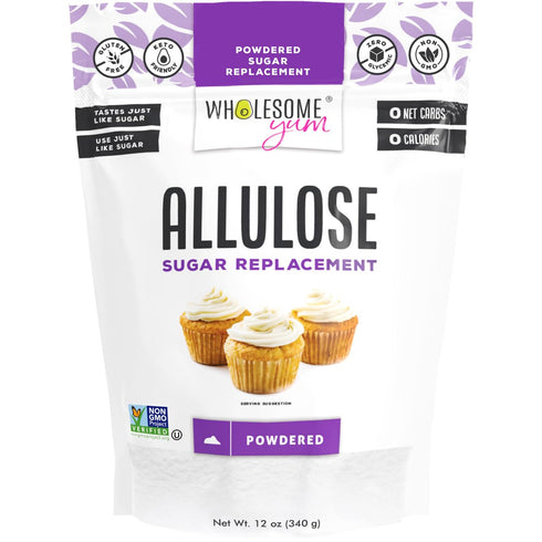 Wholesome Yum Powdered Allulose Sweetener - Natural Keto Powdered Sugar Substitute -