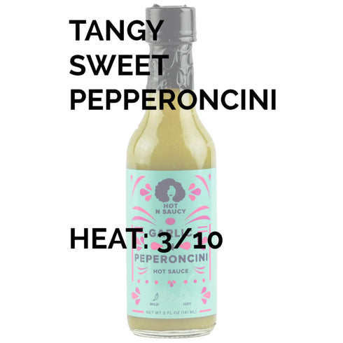 5 oz Hot N Saucy | Garlic N Peperoncini Hot Sauce, fl