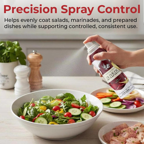 4.7 oz Olive Oil & Red Wine Vinegar Salad Spray, Vinaigrettes & Marinades, No Propellants, Quality Crafted in USA, Net