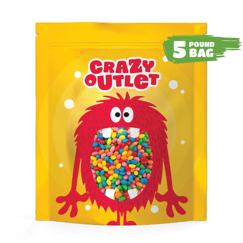 5 Pack Jelly Beans - Pound Bulk - Chewy Candy - Assorted Fruit Flavors - Classic Fruity Treats for Buffets, Cake