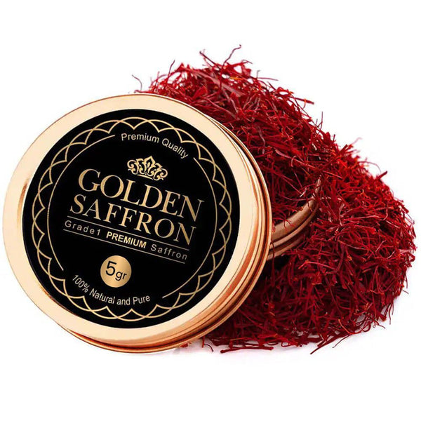 Golden Saffron, Finest Pure Premium All Red Saffron Threads, Grade A+ Super