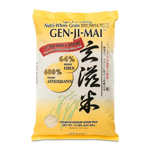 GENJI Gen-Ji-Mai Organic Medium Grain Brown Rice Whole Grain Japanese Style Rice for