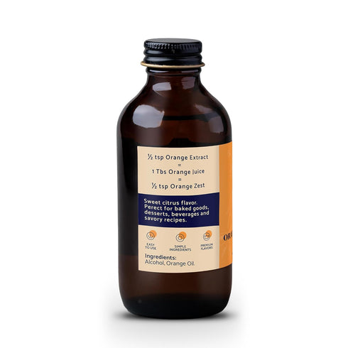 4 oz Heart & Harvest Pure Orange Extract - Sugar Free and Gluten Free Baking Supplies - Rich Intense Citrus Flavor