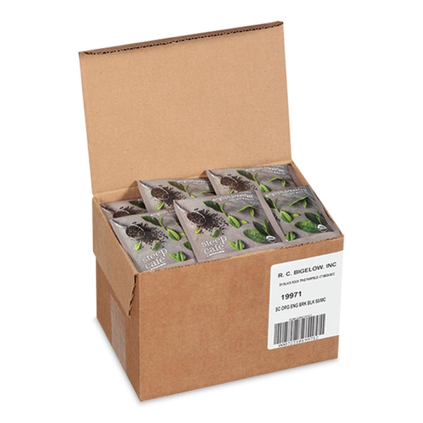 Bigelow Tea steep Cafe Organic Black Tea, English Breakfast, 50 Bags/Carton