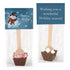 12 Peppermint(12 Pack) Pcs Christmas Hot Chocolate Spoons Gourmet Dark Chocolate Favors with Crushed - Snowman Holiday