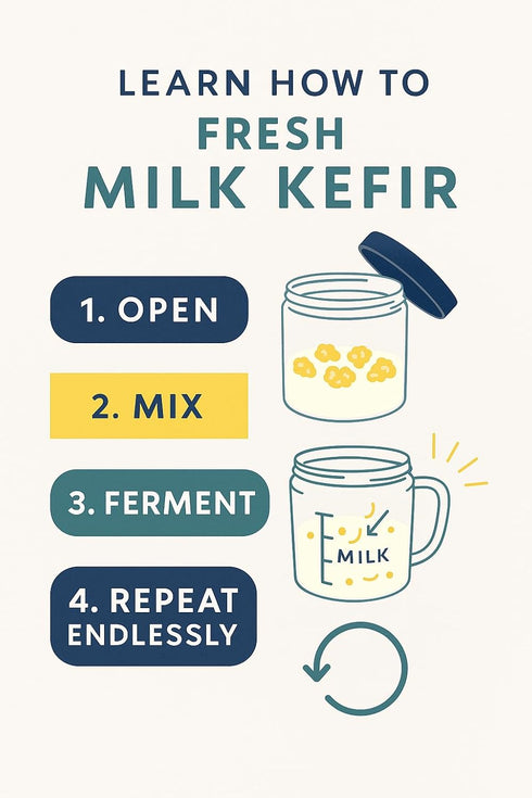 1224 Cultures for Health ENDLESS Milk Kefir Grains | Live Starter Culture | Make Tangy, Probiotic Kefir in Hours |