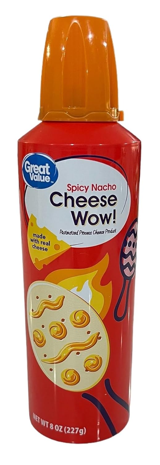 Generic Cheese Wow - Easy Cheese Spray Can - Spicy Nacho 8oz Can