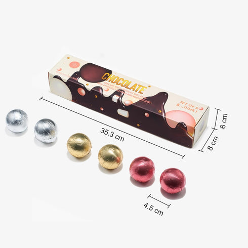 Set 6-3 Set, Hot Chocolate Bombs Marshmallow Filled Balls - of Flavors of White, Fudge Brownie, Strawberry Chocolates