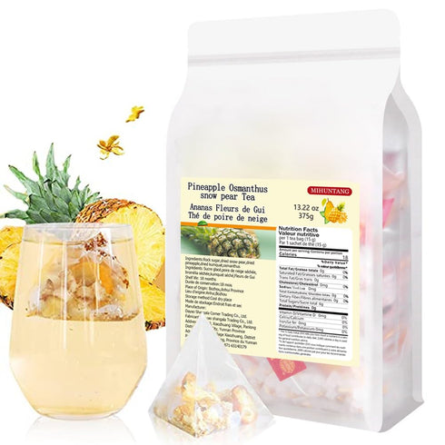 MIHUNTANG Pineapple sweet-scented osmanthus snow pear tea 13.22 oz15g25 packets of sweet flower