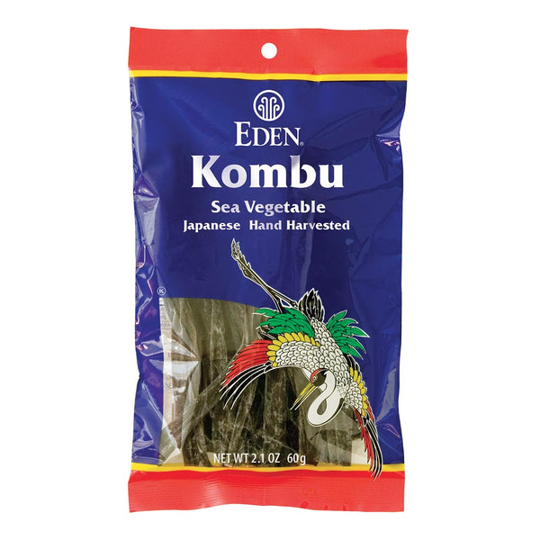 Eden Kombu, Wild Japanese Hand Harvested Sea Vegetable, for Dashi, Seaweed, 2.1