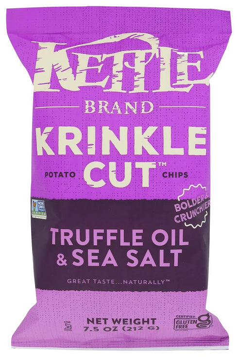 DAONEG Kettle Brand Krinkle Cut Truffle and Sea Salt Potato Chips, 7.5 oz.