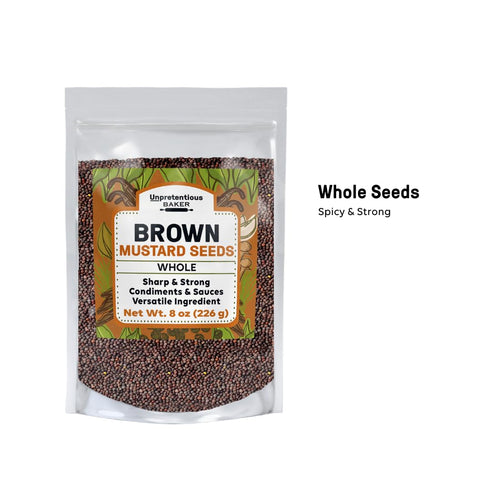 8 oz, Unpretentious Brown Mustard Seeds, Sharp & Strong, Condiments & Sauces, Versatile Seasoning