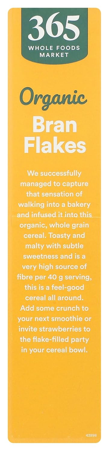 365 15 by Whole Foods Market, Organic Bran Flakes Cereal, Ounce