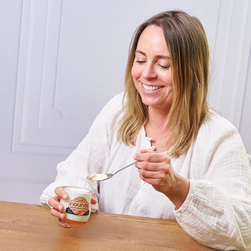 Nounos Creamery 5.3 OZ Peach Passion Fruit Greek Yogurt