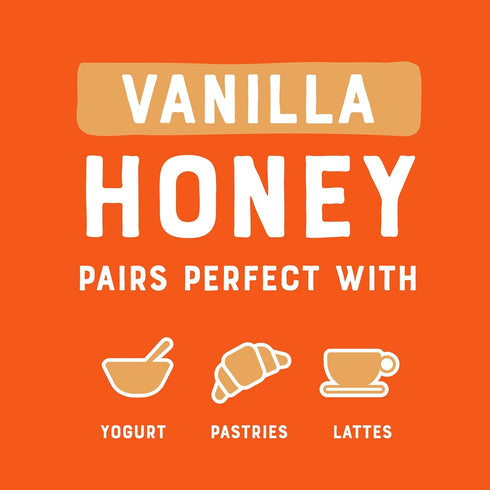 100% 12 oz Nate's Vanilla Honey for Brunch - Made with Pure Honey and Vanilla - Squeeze Bottle - Great for Pancakes