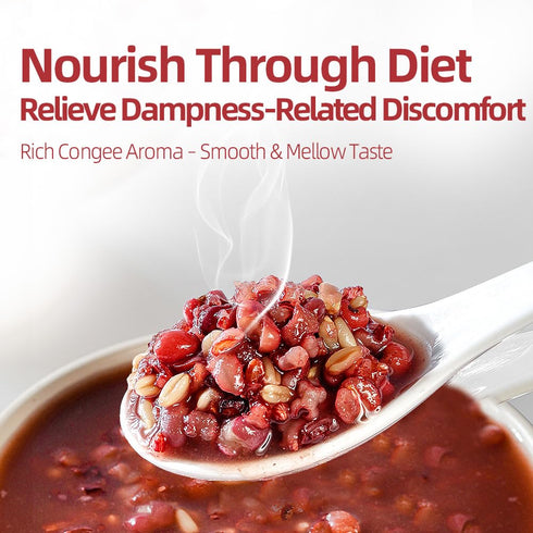 5-Grain 1000g, Red Beans Job's Tears Porridge Mix, Chinese Congee Blend with Coix Seeds, Red Rice, Oat Groats and Black
