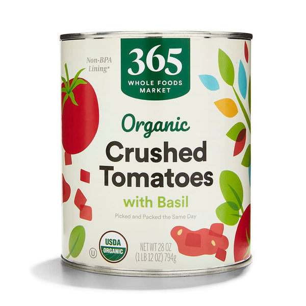 365 by Whole Foods Market , Organic Crushed Tomatoes With Basil, 28 Ounce