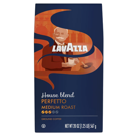 Packet, 100% 20 (Pack 2) Lavazza Perfetto Ground Coffee Blend, Dark Roast, Value Caramel flavor with Dark and Velvety
