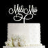 Mr and Mrs Cake Topper, Bride and Groom Sign Wedding Engagement Decorations in Mirror Silvery Acrylic