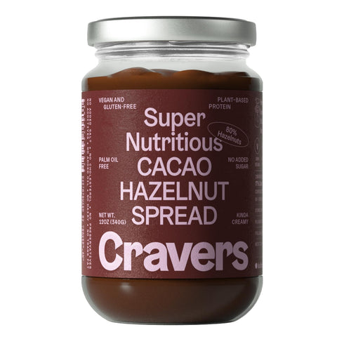 Cravers Cacao Hazelnut Spread No Refined Sugar - Vegan, Paleo & Gluten