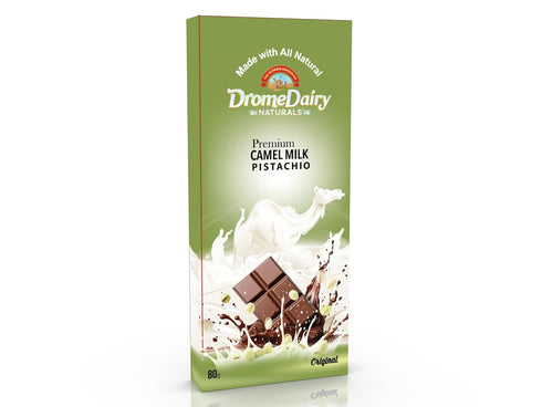 DromeDairy Naturals Premium Camel Milk Chocolate (Full Size, Pistachio)