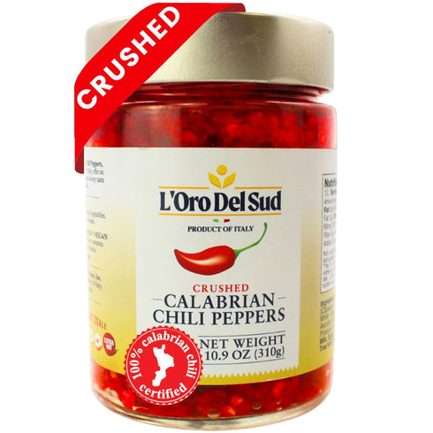 Crushed Calabrian Chili Peppers Paste, 9.8 oz (280 g) Spread, Chopped, Grown