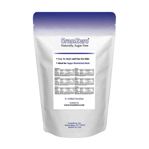 6-Pack, GramZero Variety (Raspberry, Strawberry, Cherry, Lemon, Lime, Orange) Sugar Free Gelatin Mix Zero Carb Dessert
