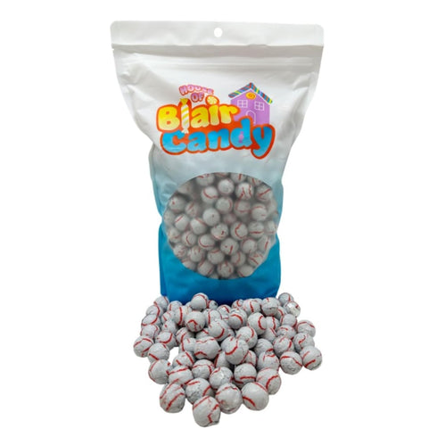 5 LB 400 Chocolate Covered Baseballs - Resealable Stand Up Bag (approx. pieces) - Individually Wrapped Milk Chocolate