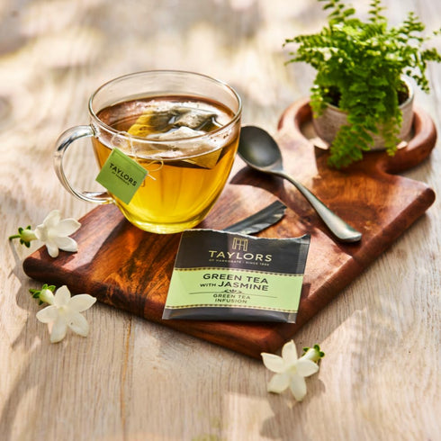 20 Count (Pack 1), 20 Taylors of Harrogate Green Tea with Jasmine, Individually Wrapped Bags, of Delicate, Floral