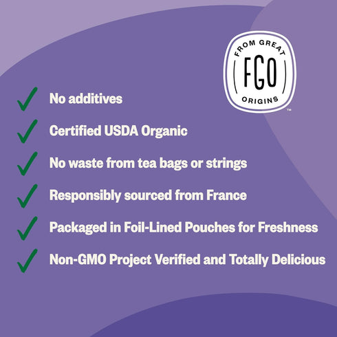 4oz, Packaging (Pack 1) FGO Organic Dried Lavender Flowers, Extra Grade Dried Buds, Imported From France for Culinary
