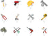 25 Pcs Tools Cake Topper, Cupcake Toppers for Tools Party Decorations, Tool Birthday Party Supplies