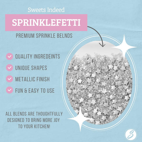 Sweets Indeed Sprinkles, Edible Sprinkle Sugar Mix, Perfect for Cake Decorations, Baking, Ice Cream, Cookies, Cupcake