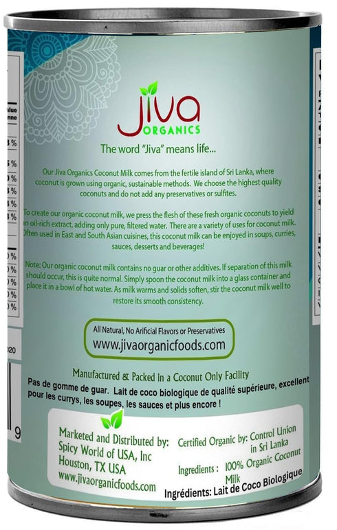 13.5 (Pack 12) 18% Organic Coconut Milk Ounce of - Unsweetened, Premium FULL Fat, Vegan, Paleo, No Guar Gum, BPA Free