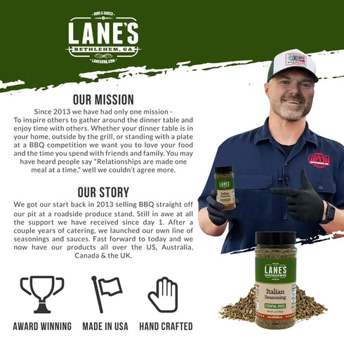 Lane's Italian Seasoning Blend, All-Natural Italian Herbs, 3 Oz (85g), Made in USA