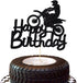 Qerleny Black Flash Happy Birthday Cake Topper, Sports Theme Cake Decoration for Birthday Party