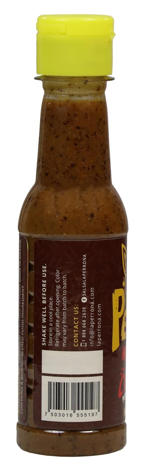 La Perrona Roasted Chiltepin Hot Sauce, 5 Ounce Bottle | Extra Spicy Handmade Tatemada Chiltepin Salsa