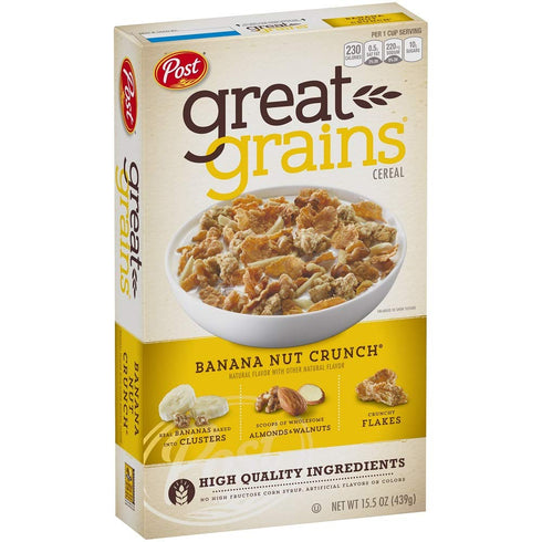Post 15.5-Ounce (Pack 4) Selects Cereals, Banana Nut Crunch
