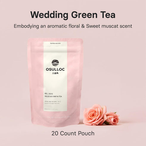 20 1.41oz Osulloc Wedding Green Tea (Floral & Sweet Muscat Scent) | Sweet Fruit Tea | Pyramid Tea Bags