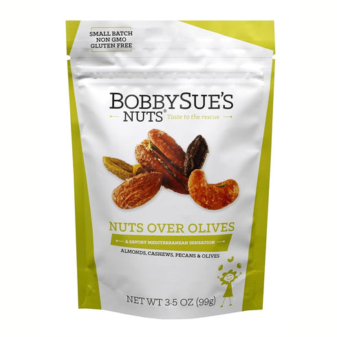 BobbySue's Nuts - Nuts Over Olives Style, All-Natural Gourmet Savory Nut Mix