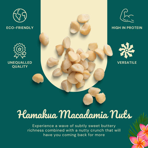 (10 oz Hamakua Macadamia Nuts - Unsalted Hawaiian Grown Dry Roasted Half and Whole Macadamias without Salt - Natural