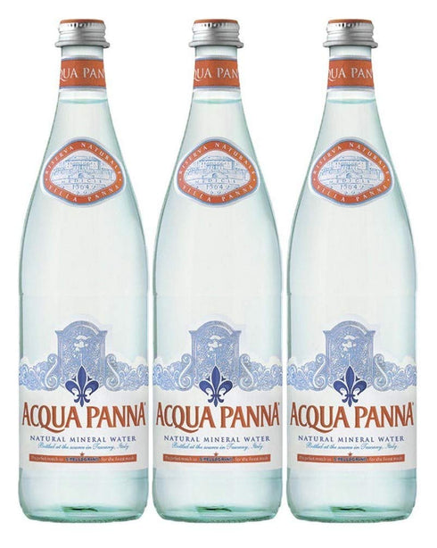 Acqua Panna Natural Spring Water, 25.3 Oz Glass Bottle (Pack of 3, Total of