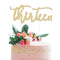 Merry Expressions 13 Birthday Cake Topper, Happy 13th Birthday Decorations for Girls and Boys