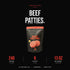 6-Count Pack 2 lbs. FOREVER FOODS Uncooked Freeze-Dried Beef Patties | | Family | Equivalent